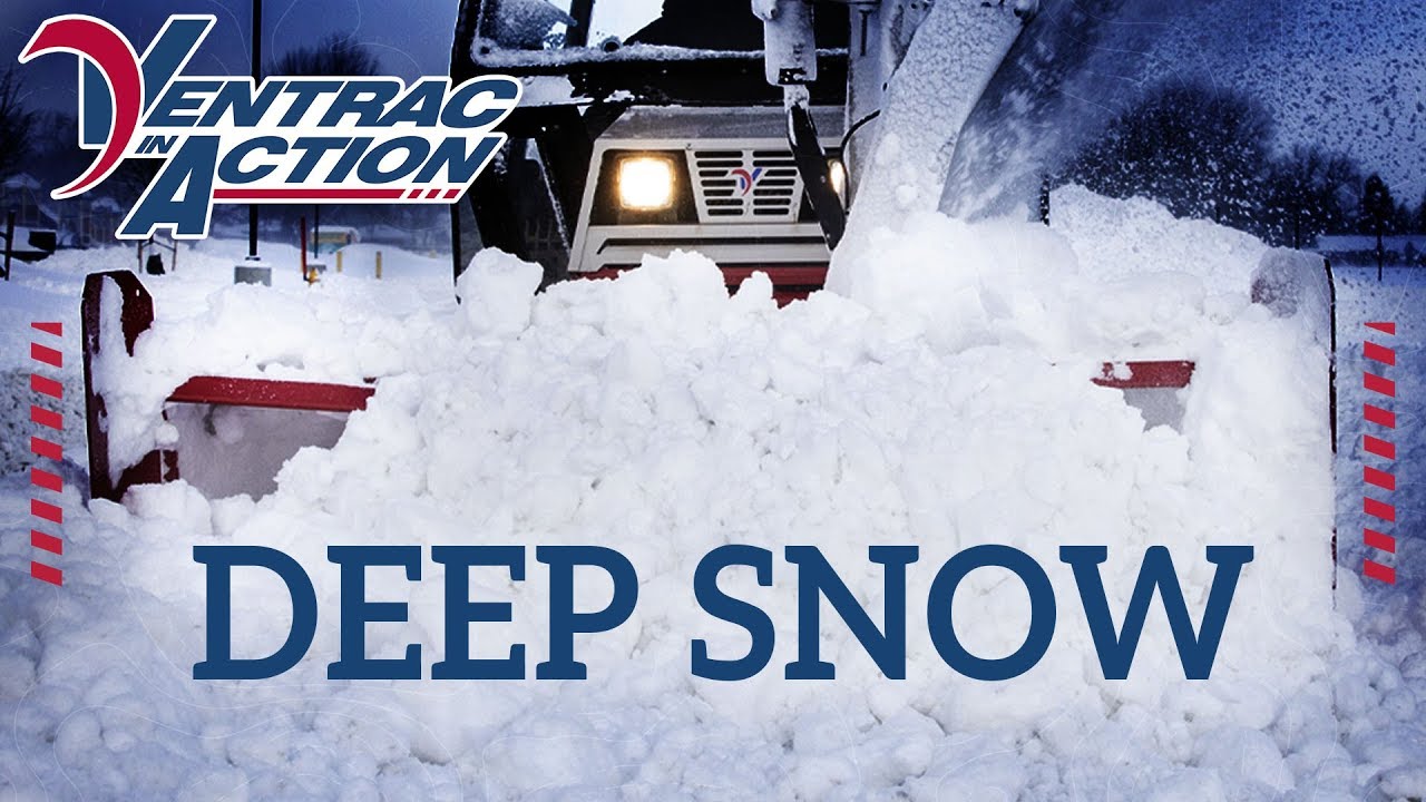 Removing Deep Snow From Sidewalks with the Ventrac Snow Blower